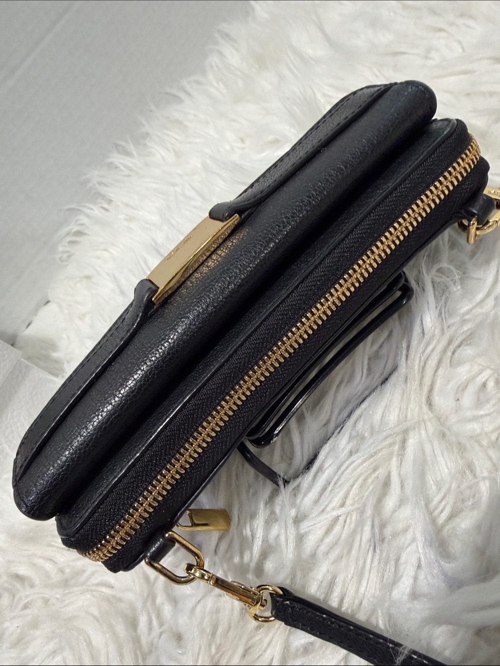 TUMI Crossbody with Gold tone Logo Accent Plate - Picture 4 of 16